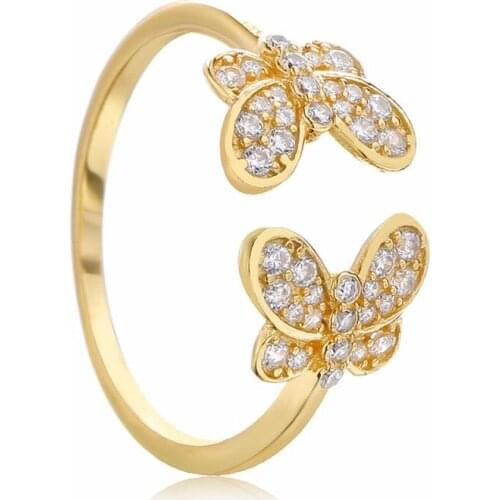 Ajax Stylish 925 Sterling Silver Womens Wide Butterfly Ring Yellow Jewelry Brands 2021 Trend Female Anniversary Gift