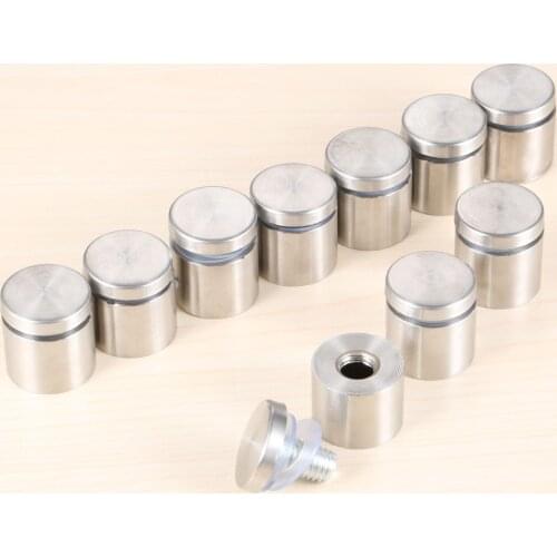 10Pcs 25x25mm Advertisement Advertising Screws Stainless Steel Standoffs Bolts Mount Decorative Mirror Glass Nail Fastener