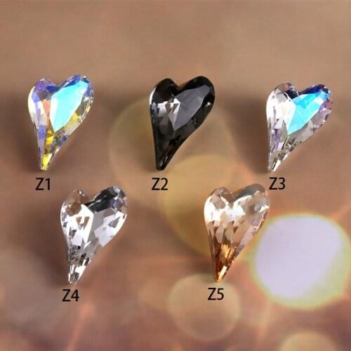 10pcs Big Rhinestones for 3D Nail Jewels Rhinestone 10X14m Crystal Gems Stone Sharp Back Heart Rhinestones Laser Charms (Big)