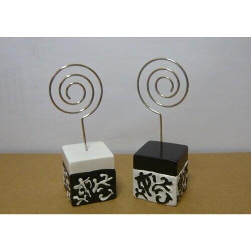 10 Pcs/lot) Black and white damask design place card holders for wedding and party guest seat holders and Bridal shower gifts