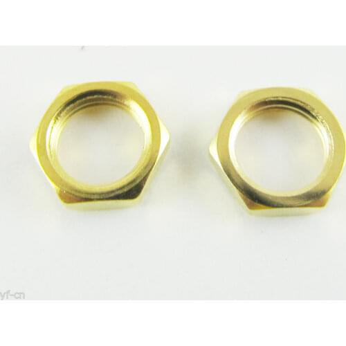 10pcs Standard SMA Screw Nut 6.35mm 1/4 - 36UNS-2B Gold Plated