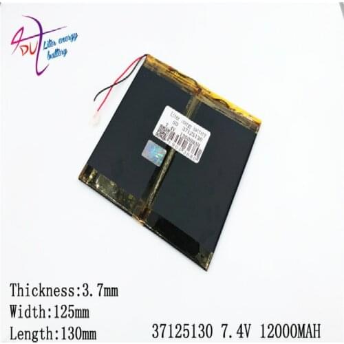 37125130 7.4V12000mAH (Real Capacity) Li-ion battery Battery Cell for 9.7" 10.1" W30HD,W31, V99 Tablet PC 3.7*125*130mm