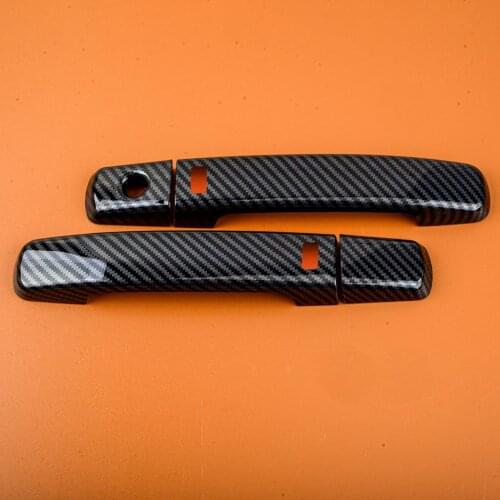 4Pcs/Set Carbon Fiber Style Smart Side Door Handle Cover Trim Decor Fit For Nissan Altima Coupe 2008 2009 2010 2011 2012 2013
