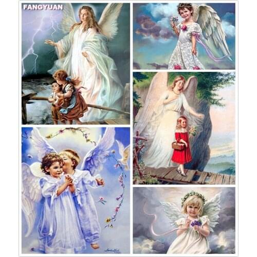 5D Diamond Painting Angel Cross Stitch Full Drill Diamond Embroidery Fantasy Girl Rhinestone Mosaic Cross Stitch Home Decor Gift