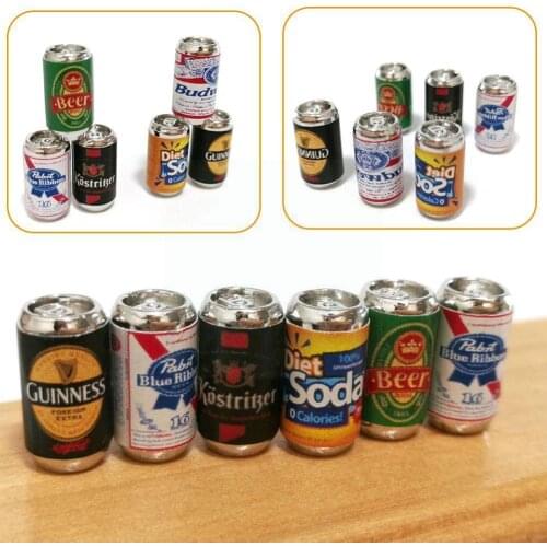 6 Pcs/set Mini Bottle Kit Various Styles Home DIY Decoration Room Miniature Accessories Toys Collecting Model Living Simula W1A9