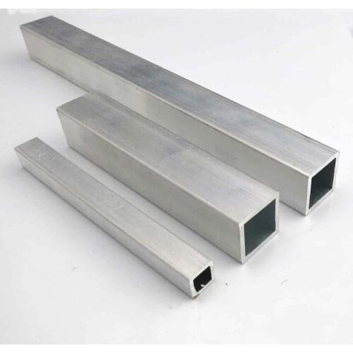 6063 Square Metal Aluminium AL Tube Pipe 10x10mm 20x20mm Customized Length DIY Material for Model Part Accessories Car Frame