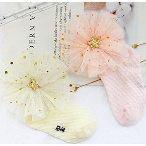 Kids Girls Summer Thin Socks Big Bow Party Gift Flowear lace Princess Socks Baby Girl Mesh Lady Anti-Mosquito Thin Socks