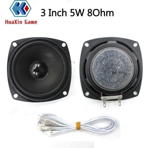 2 Pcs Of High Quality 3 Inch 8 Ohm 5W Speaker For DIY Arcade Game Kit Arcade Machine Parts Game Machine Accessory