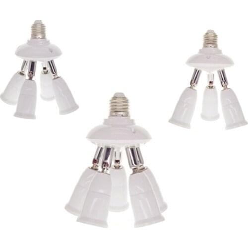 E27 2/3/4/5 in 1 Socket Splitter Rotatable Lamp Base Adapter Converter Flexible Extended Adjustable Lamp holder for Lamp Bulbs