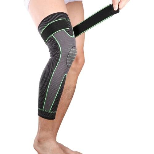 Brand Anti-Slip Lengthen Knee Pad Long Leg Sleeve Bandage Compression Knee Brace Sport Warmth Leg Support Elastic Knee Protector