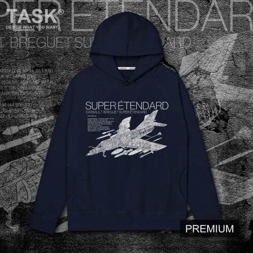 France Dassault Breguet Super Etendard Navy fighter cotton Fashion long sleeve sweatshirt hoodies men casual Popular Tracksuit