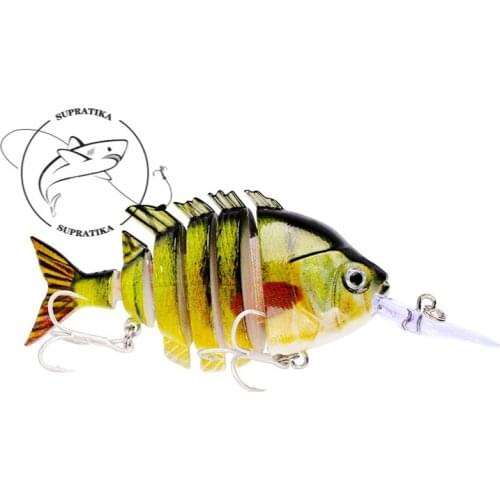 Diving Depth 1.5-3m Multi-Section Fishing Lure Hard Lure 10CM/13.5G Artificial Wobblers 6-Segments Plastic Fishing Bait