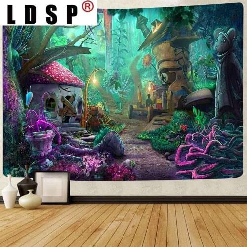 LDSP Simsant Fantasy Psychedelic Shrooms Tapestry Colorful Abstract Trippy Tapestry Wall Art Hanging Tapestries for Home Decor