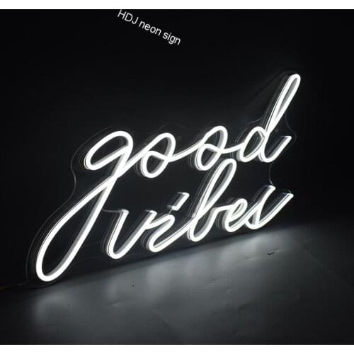 Custom-Neon-Sign Party good vibes-Decorative Lamps Customizable Room-Decoration Lamp-Table Wall Light Chandeliers For Bedroom
