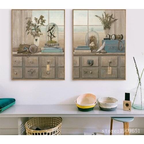 No frame pastoral flower still life canvas printings oil painting printed on cotton modern home wall art decoration picture