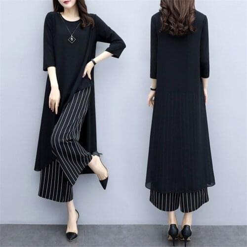 Plus Size Outfit Co-ord Set Two Piece Set Women Pant and Top Cardigan 2020 Summer Print Floral Long Clothing