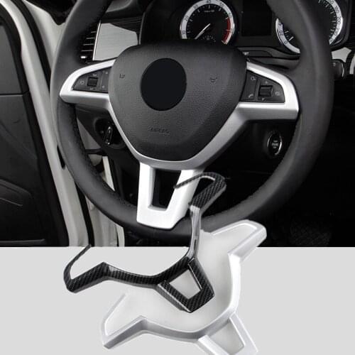 ABS Car Steering Wheel Panel Cover Moulding Trim Sticker for Skoda Kodiaq Interior Styling Accessories