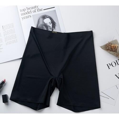 Summer Thin Seamless Women Large Size Safety Shorts Ice Silk Cool High Elasticity Plus Size Safe Pants Shorts Under Skirt Female