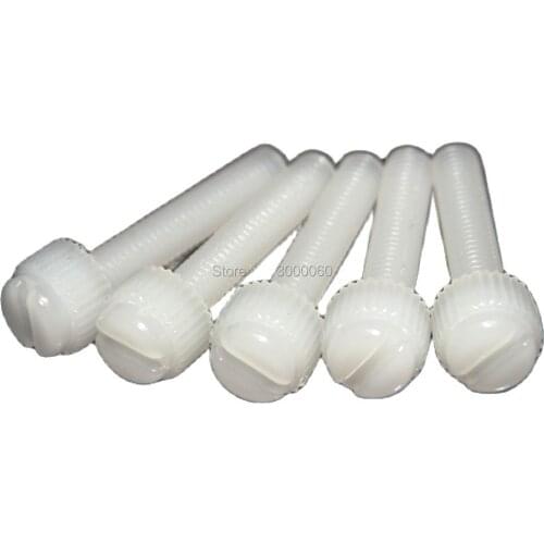 M3 M4 M5 M6 White Nylon Slotted Knurled Head PC Hand Tighten Thumb Screw 200pcs/lot