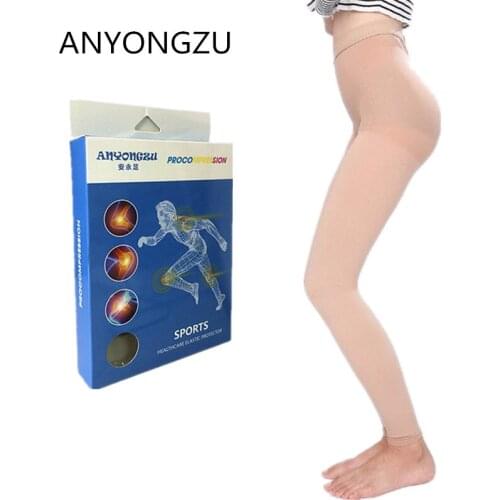 ANYONGZU Medical Elastic Nine Points Compression Pantyhose Nurse Teacher Prevent Varicose Veins Relieve Pain Stocking Gift Box