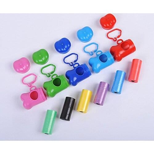 Pet Tags Pick-up Pet Bags Garbage Bags with Plastic Bone-type Storage box Cat Dog Poo Clean-up Waste Bag Pet Cleaning Supplies