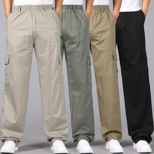 2018 New Arrival Casual Pants Elastic Waist Drawstring Cotton Mens Trousers Wholesale Price Worth Plus Size XL-4XL 5XL 6XL