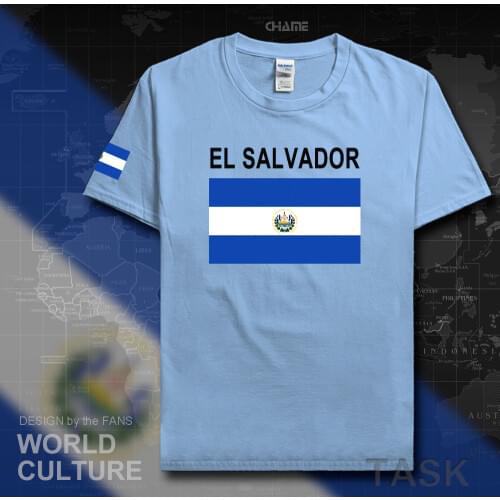 El Salvador men t shirts 2017 jerseys nation team tshirt 100% cotton t-shirt clothing tees country sporting flags Salvadoran SLV