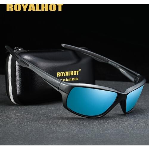 RoyalHot Men Women Polarized Blue Lens Frame Sports Sunglasses Vintage Sun Glasses Retro Eyewear Shades Oculos Male 900181