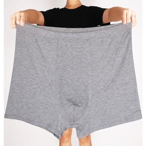 MenS Boxer Briefs, Cotton Shorts For The Elderly, Middle-Aged And Elderly Cotton High-Waist Pants Loose Breathable Bottoms