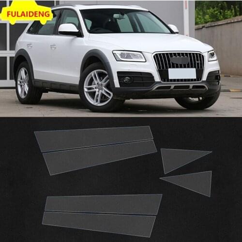 6pcs For audi Q5 2009-2018 TPU window trim B,C pillar trim Sticiker Car Stickers Protective film