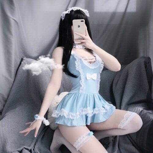 Sexy Lolita Underwear Maid Cosplay Costumes Babydoll Dress Uniform Erotic Role Play Servant Sexy Lingerie for Women Nightdress