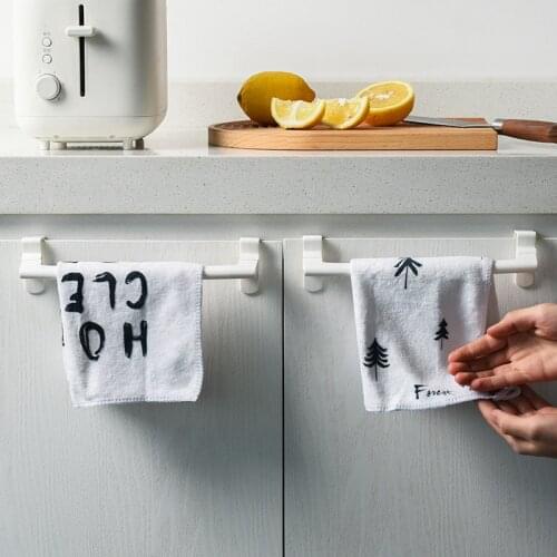 Nordic PP Storage Rack Towel Holder Door Hook Home Storage Organizer Kitchen Bathroom Accessories For Cleaning Cloth Rag