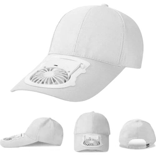 2021 New Portable USB Charging Fan Hat Unisex Adjustable Summer Sunscreen Sports Baseball Caps UV Protect Visors Mini Cooler Fan