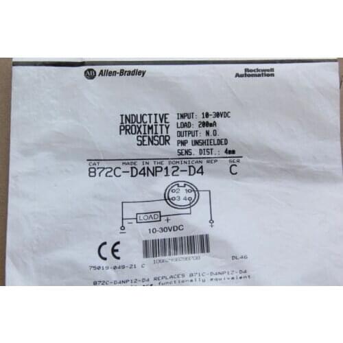 New In Box AB 872C-D4NP12-D4 M12 PNP NO #exp