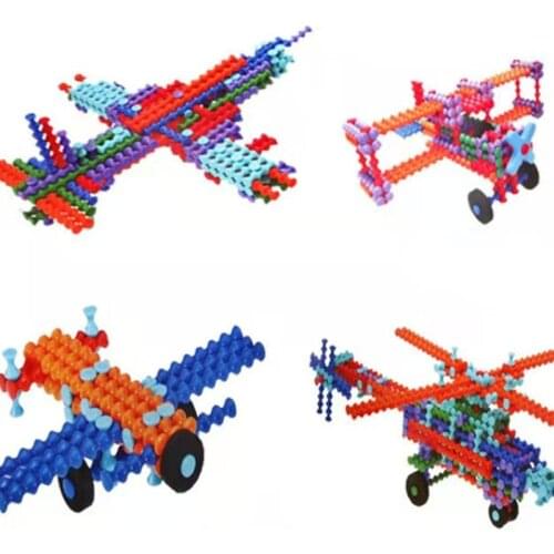 Bamboo block Puzzle Childrens Handmade variable threassembly stick space to build toys Block Educational Toy Game