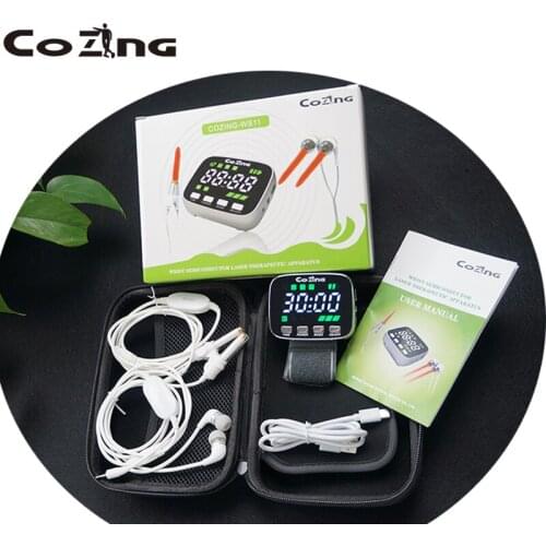 Rechargable 650nm Wrist Watch type cold laser therapy Allergic Rhinitis High blood pressure hypertension Home Use LLLT