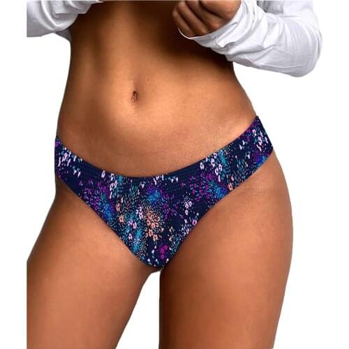 S-XL Sexy Low Waist Seamless Underwear Womens Panties Floral Printed Briefs Female Lingerie Thongs G strings Bikini Underpants