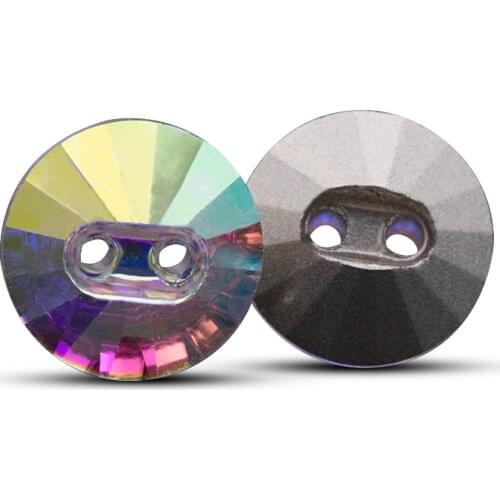 Astrobox Hot 5Pcs/Set Glass Buttons Unique Color Round 2-Holes Sewing Scrapbooking DIY Buttons Sewing Accessories