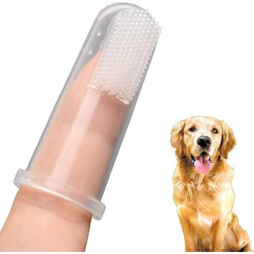 Dog Toothbrush Pet Finger Toothbrush Dog Toys Environmental Protection Silicone Dogs Cats Clean Teeth Pet supplies