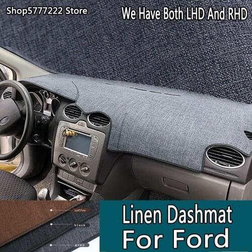 Car styling carpet Linen noslip dashmat dashboard cover for Ford F-150 EcoSport Escape Kuga Expedition Explorer Focus Transit