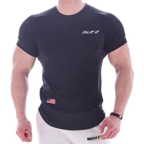 High Quality Gym T Shirt Men Fitness Sport Shirt Men Quick Dry Fit Running Tshirt Rashgard Sport Tops Gym T-Shirt Workout Shirts