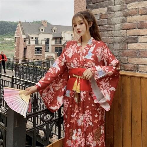 Japanese Traditional Kimonos Yukata Women Costume Geisha Kimono Dress Female Japanese Yukata Kimono Obi Japanese Cosplay FF2194