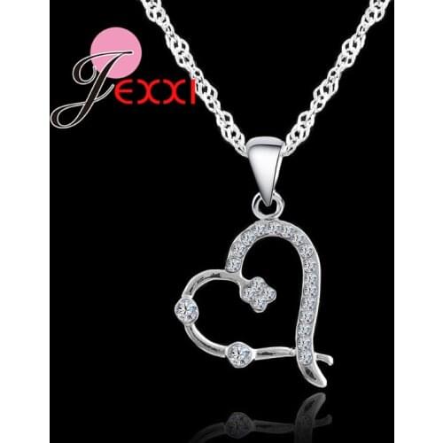 Austrian Crystal Necklace For Women Jewelry 925 Sterling Silver Necklace Fashion Necklaces Pendants Chain Necklace