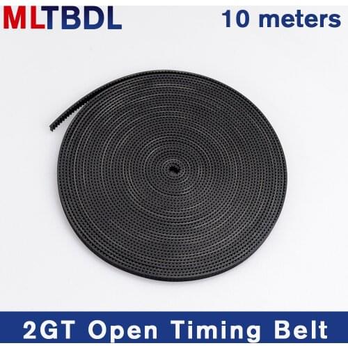 10m GT2-6mm Open Timing Belt Width 6/9/10mm GT2 Rubber belt Pitch 2mm Belt 2GT synchronous belt For Reprap 3D Printer Parts