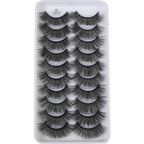 10 pairs 3D Mink False Eyelashes Natural Thick Lashes Handmade Soft Eyelashes Makeup Eyelashes Extension