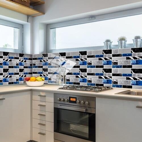 12pcsSelf-adhesive tile wall sticker home decoration pvc sticker kitchen bathroom cabinet waterproof self-adhesive wallpaper