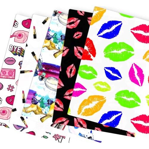 50*145cm Mouth lip Patchwork Printed Polyester Cotton Fabric for Tissue Sewing Quilting Fabrics Needlework Material DIY,c18878
