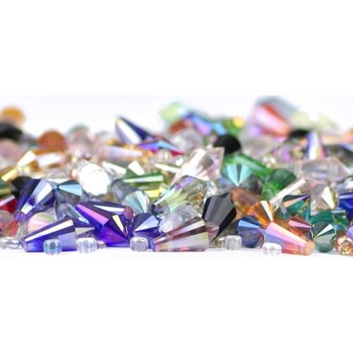 Waterdrop teardrop Austrian Crystal Beads 5.5*11mm 50pcs Transparent glass charms Loose beads for jewelry making bracelet DIY