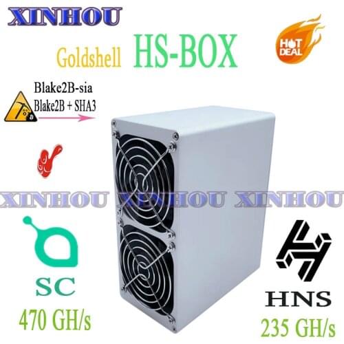 ASIC miner Goldshell HS-BOX 235GH/s Blake2B + SHA3 HandShake HNS miner better than HS1 SH3 SH5 Mini-DOGE KD-BOX LB-BOX LT5 S19