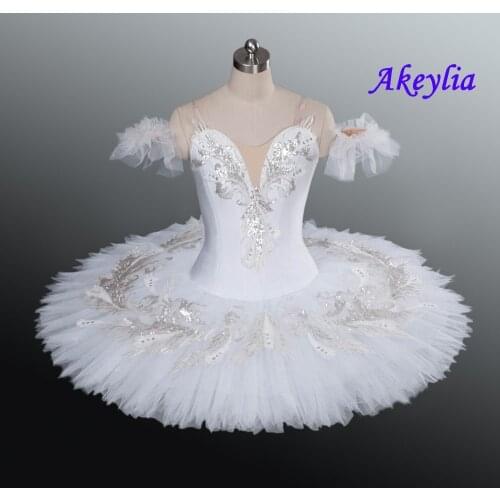 White Swan Tutu Women Swan Lake pancake Girls Professional Ballet Tutu Black Swan Adult White Tutu For Competition Stage Costume